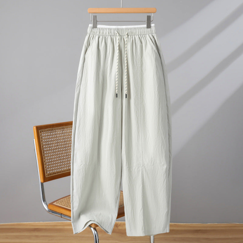 Loose wrinkled loose pants for women