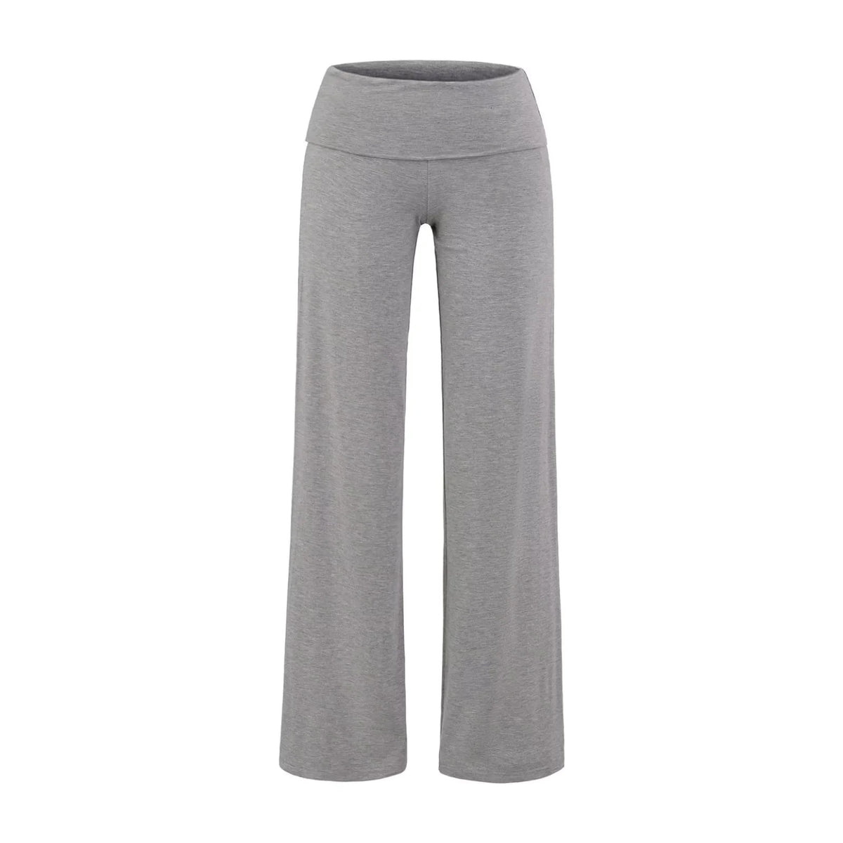 Flanged straight leg pants for women