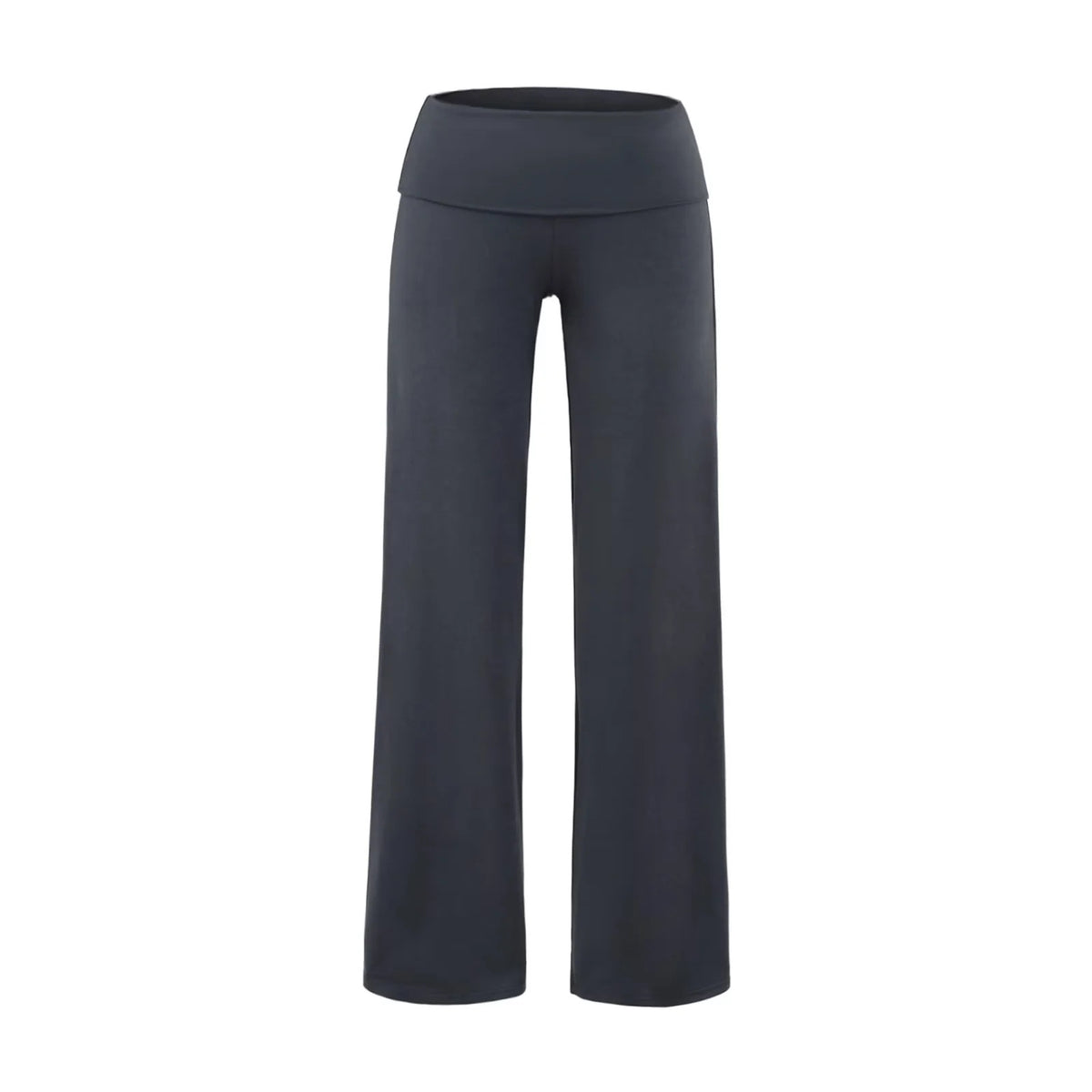 Flanged straight leg pants for women