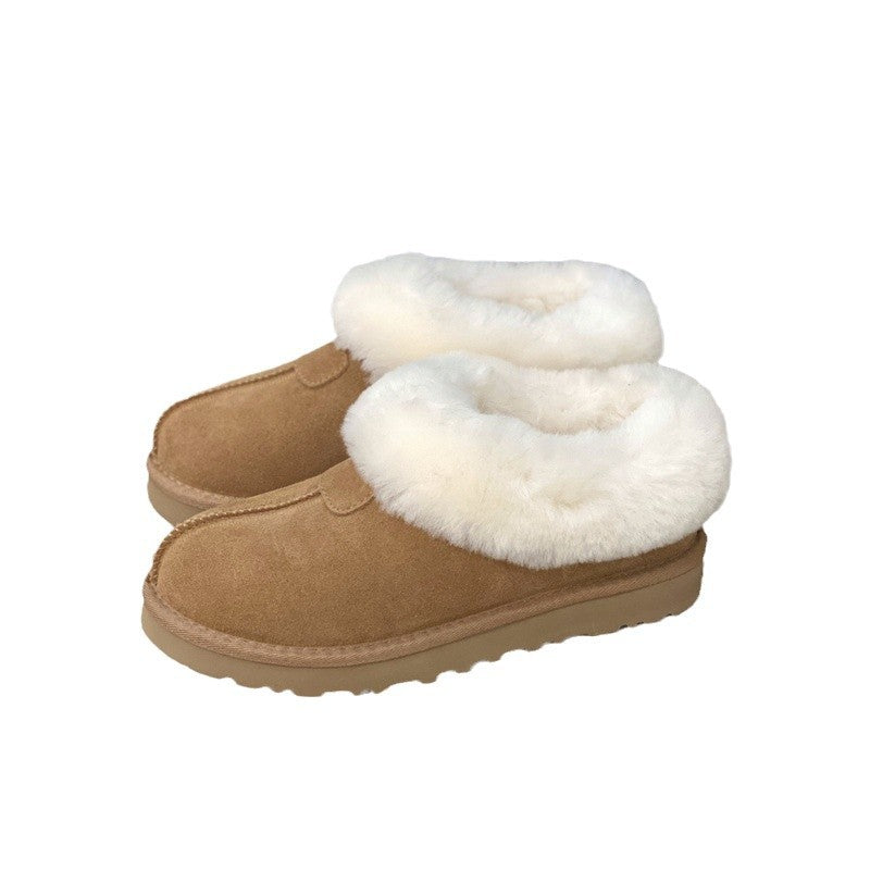 Snow boots winter warm short plush thickened snow shoes for women