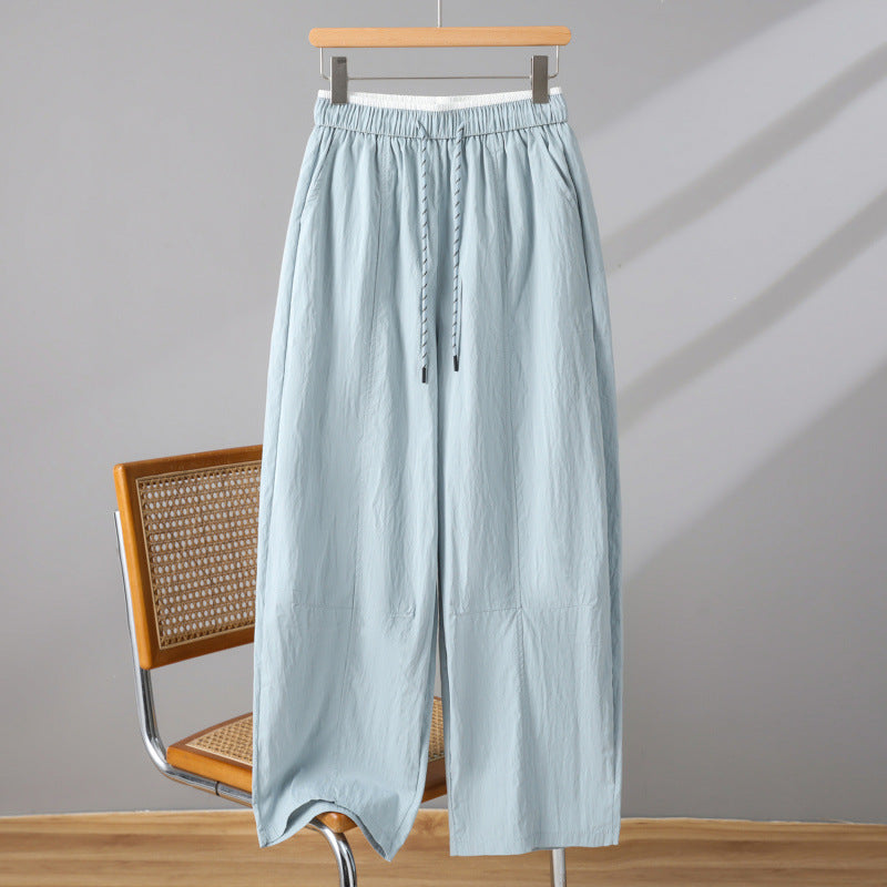 Loose wrinkled loose pants for women
