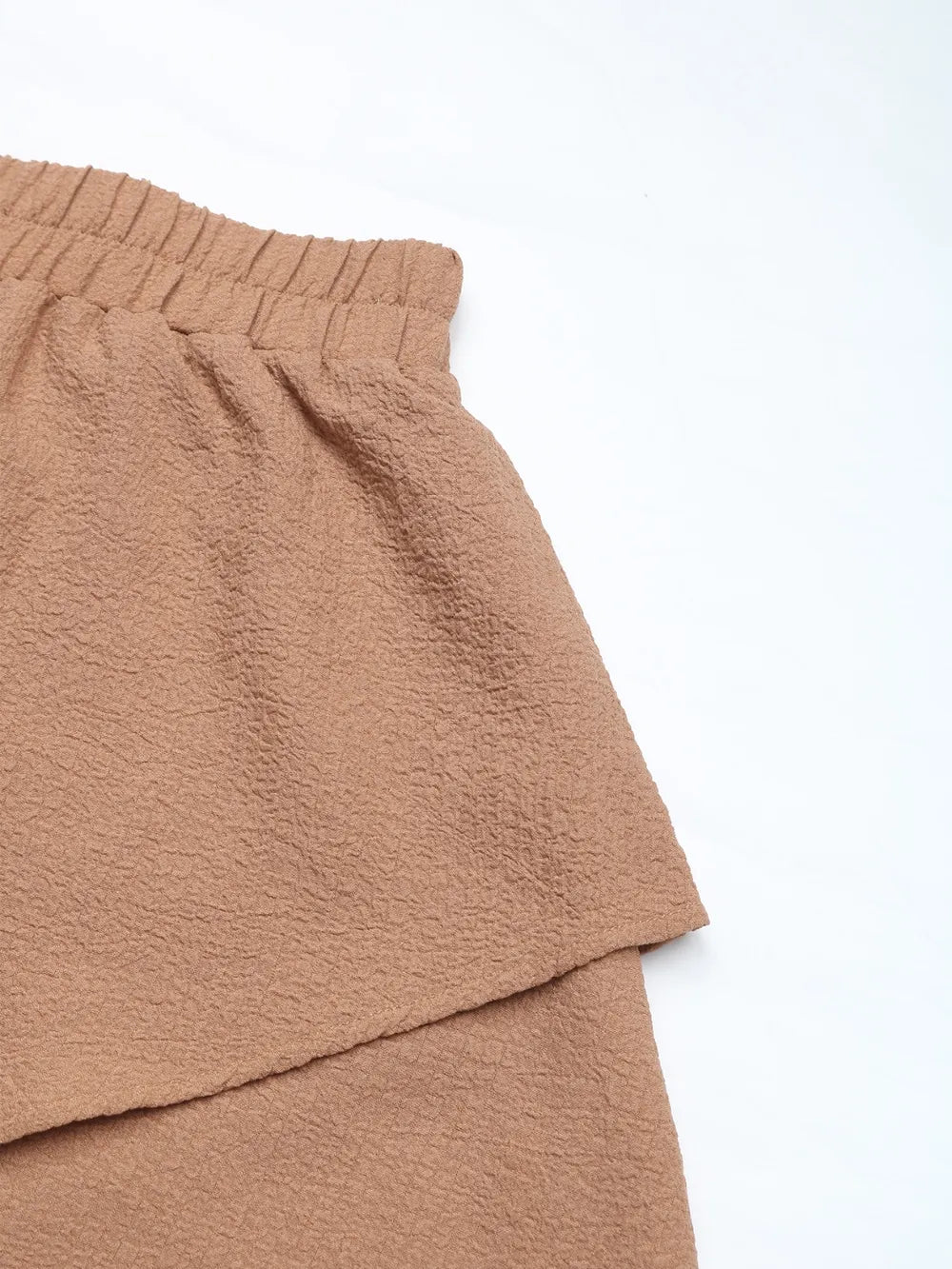 Women's pants with layered texture and wide legs for women