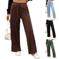 Drawstring pocket loose pants for women