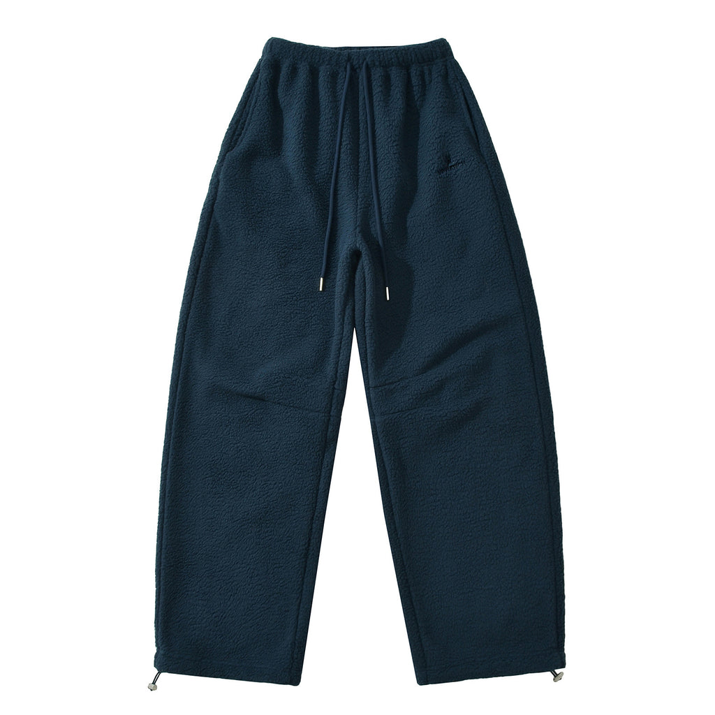 Shake fleece embroidered banana pants for women