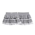 Lace Decorative Skirt, Elastic Waist Slimming Sweet Girl Chic Mini Skirt