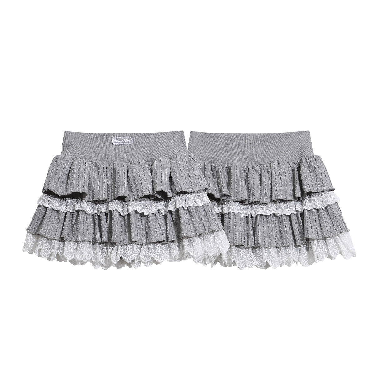 Lace Decorative Skirt, Elastic Waist Slimming Sweet Girl Chic Mini Skirt