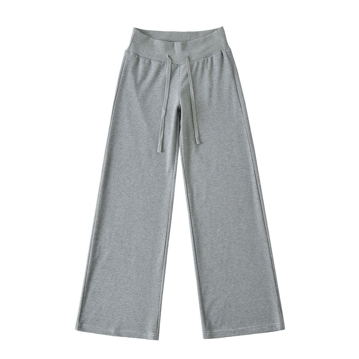 Wide waist patchwork drawstring sweatpants for women