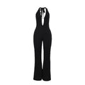 Slim fit sexy lace V-neck jumpsuit for women