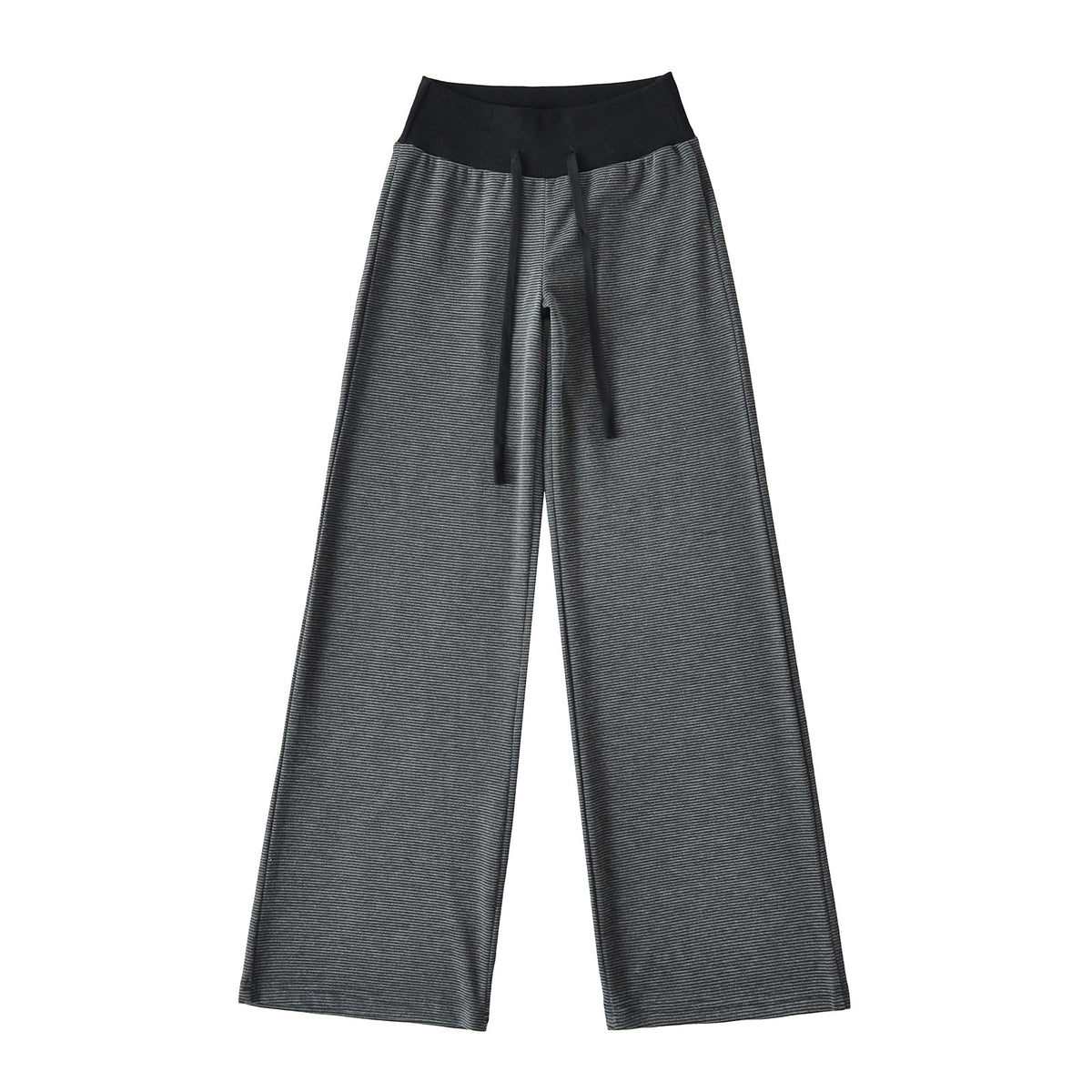 Wide waist patchwork drawstring sweatpants for women