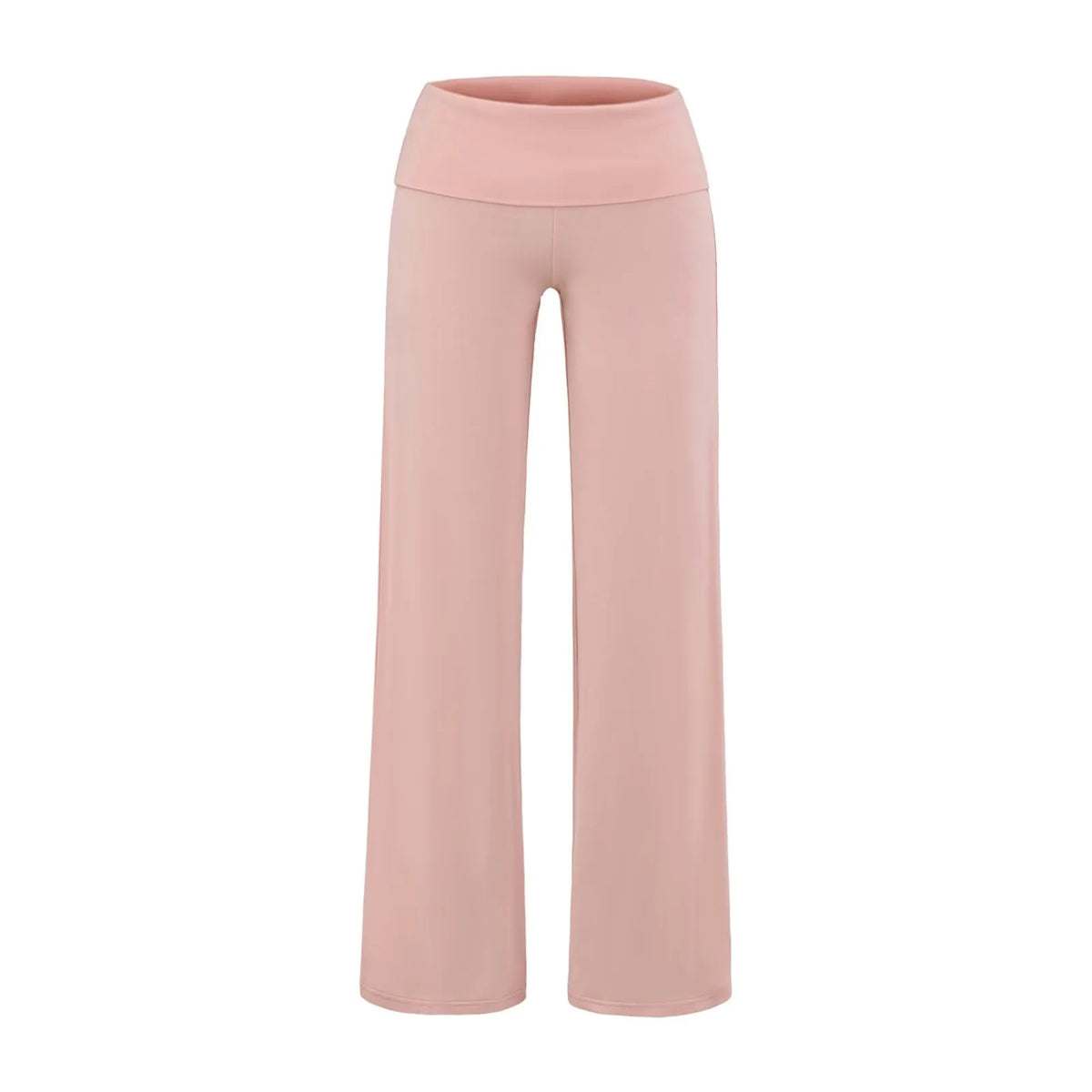 Flanged straight leg pants for women