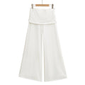 Fake two ankle binding wide leg skirts and pants