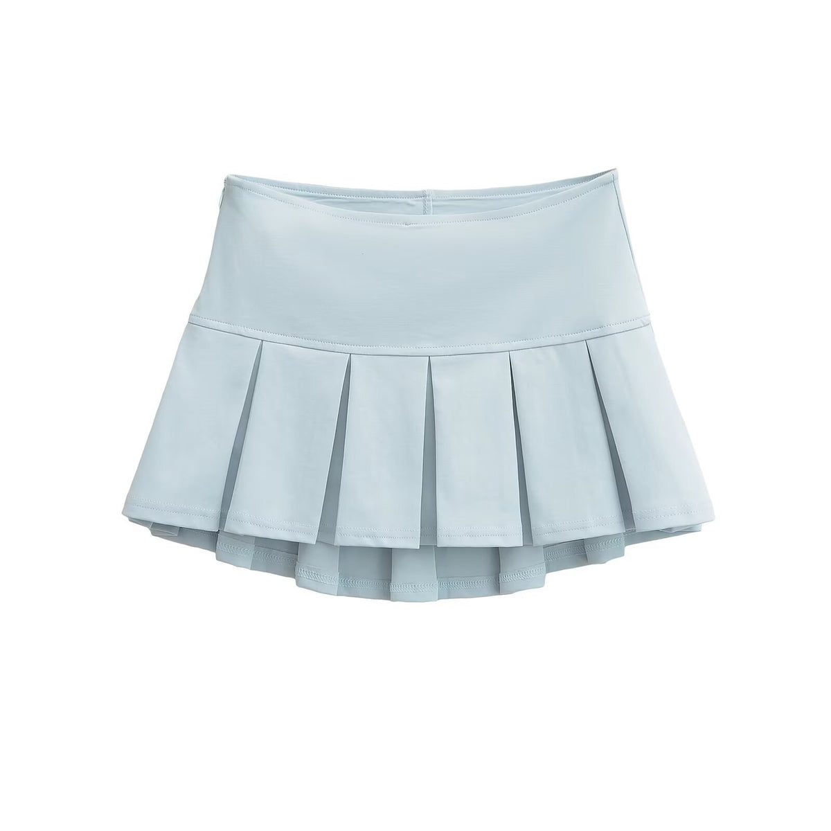 Short skirt with pleated bottom pants