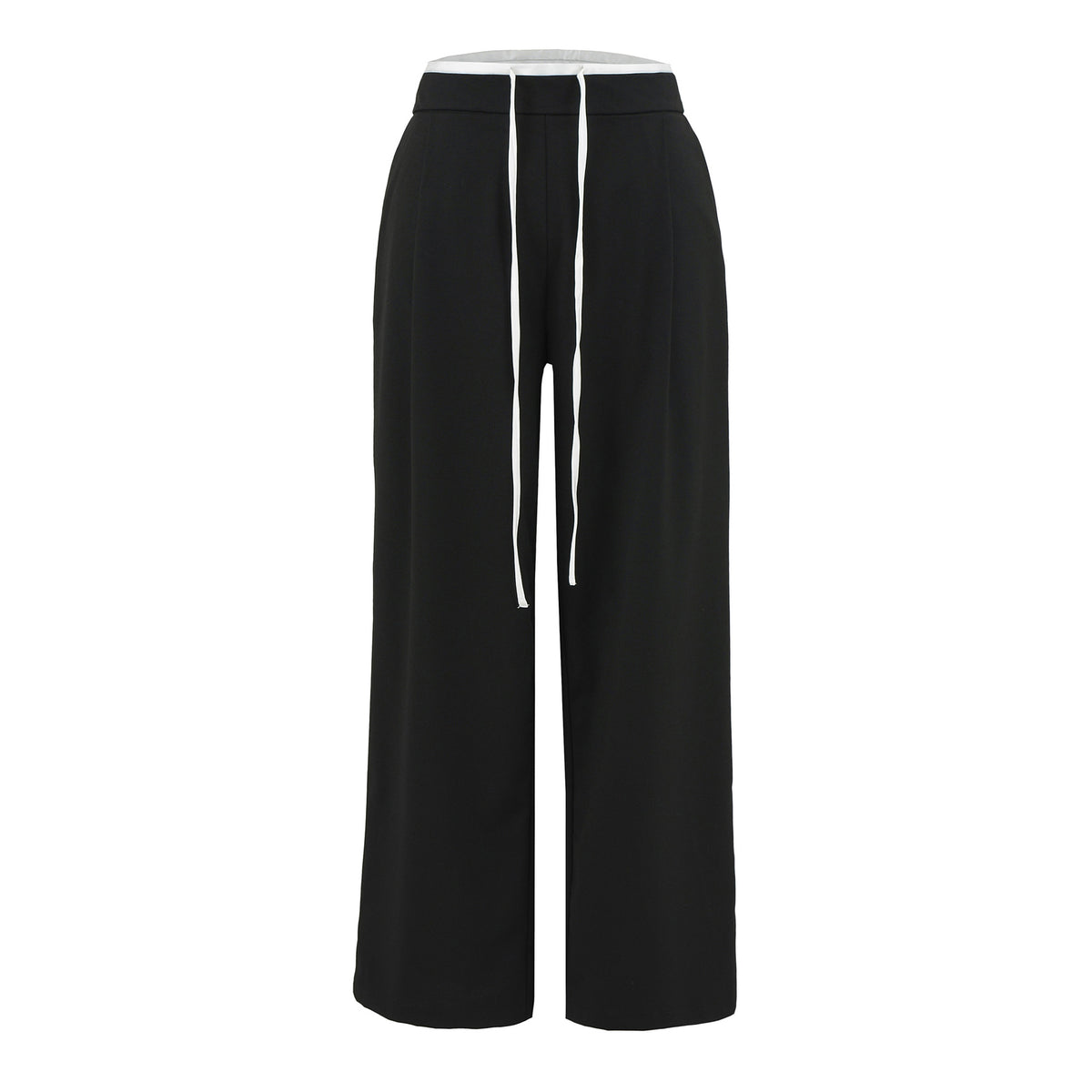 Splicing waist top suit pants for women