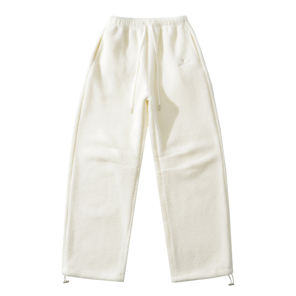 Shake fleece embroidered banana pants for women