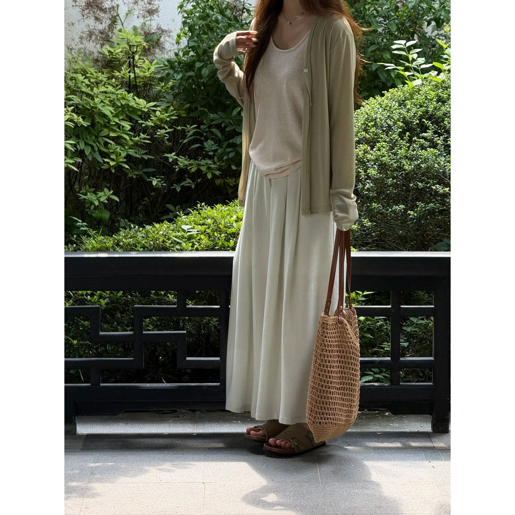 Elegant and Gentle High-Waisted Wide-Leg Trousers for Women
