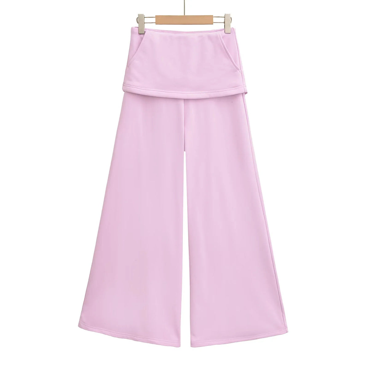 Fake two ankle binding wide leg skirts and pants
