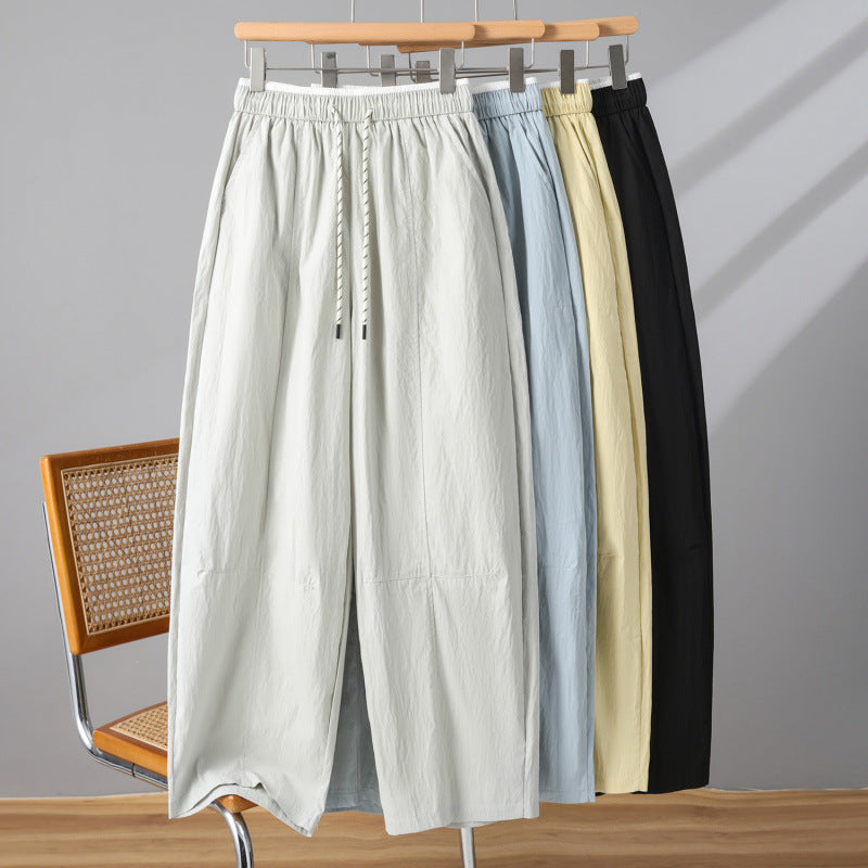 Loose wrinkled loose pants for women
