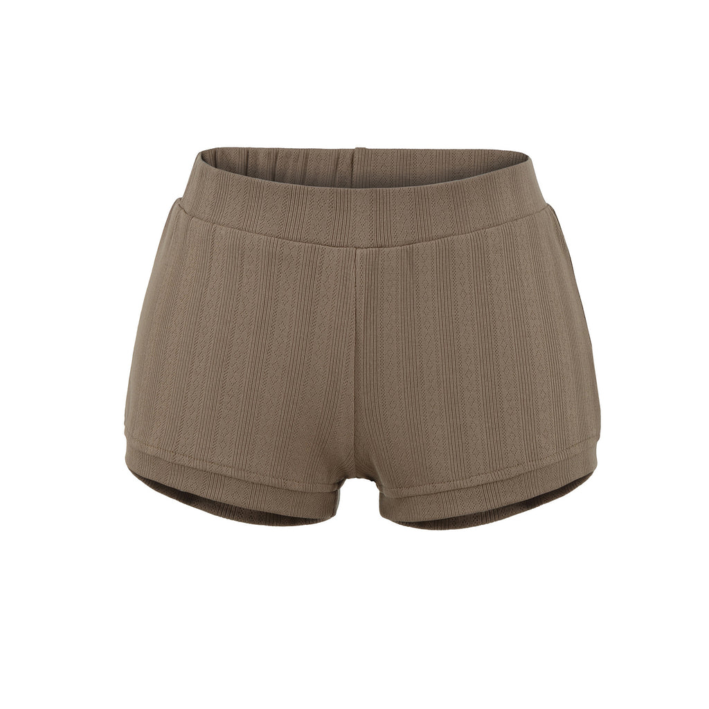 Elastic waist shorts for women