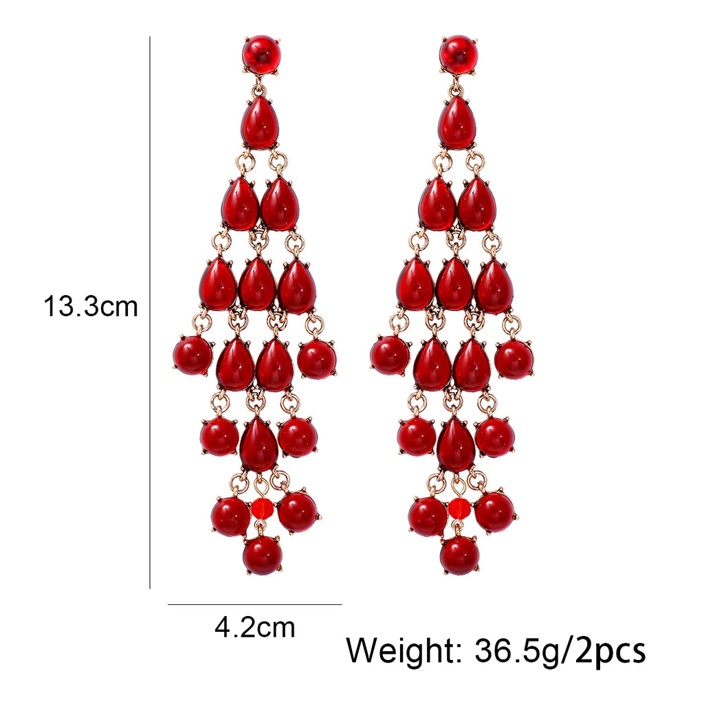 Earring New Resin Tassel Earrings for Women Jewelry