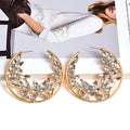 Fashion Earrings Round Color Diamond Exaggerated Jewelry