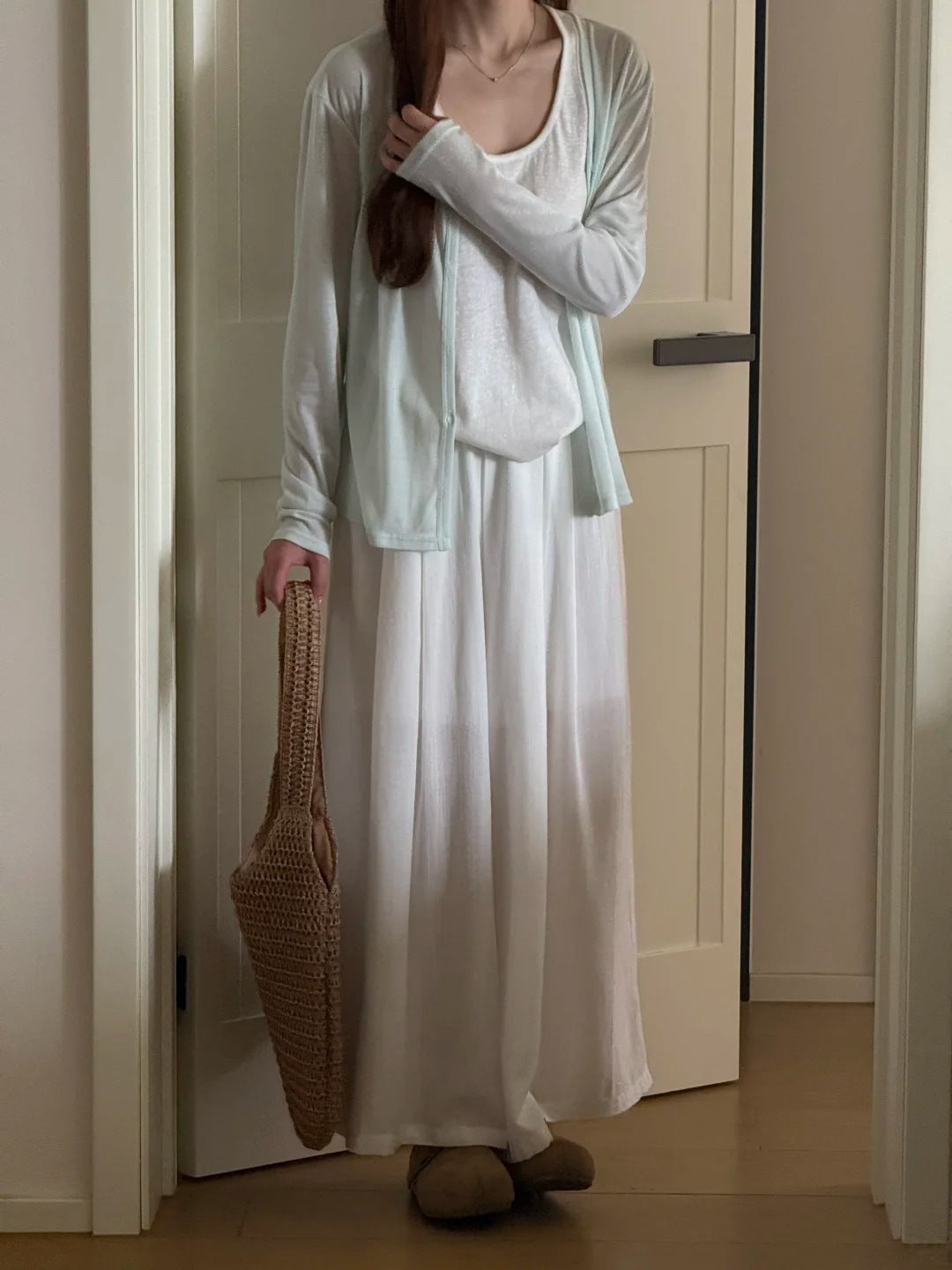Elegant and Gentle High-Waisted Wide-Leg Trousers for Women