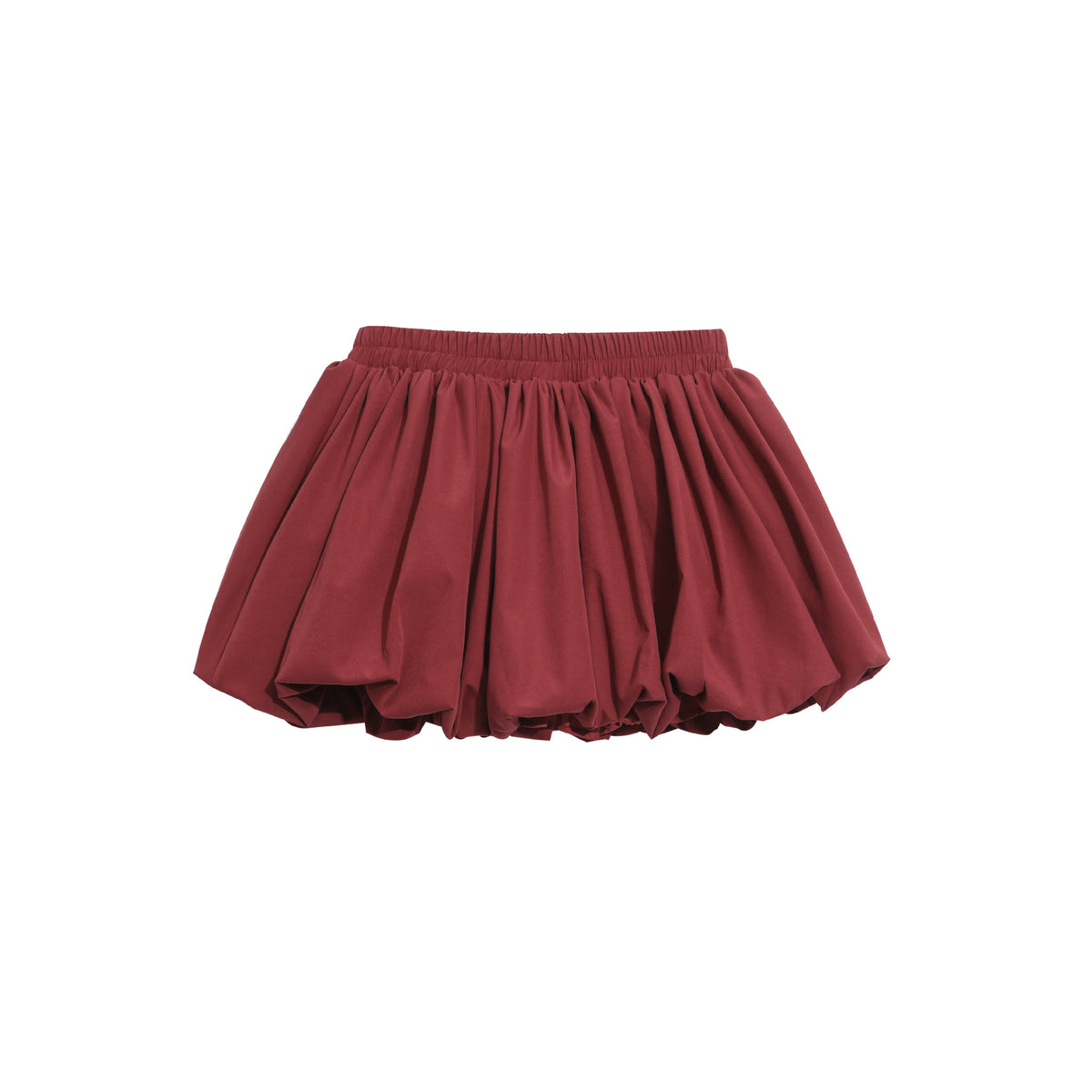 High-Waisted Peplum Puff Skirt Pants for Women Elastic Waist Slim-Fitting Short Skirt