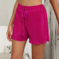 Elastic Waistband Ruffled Hem Casual Shorts for Women