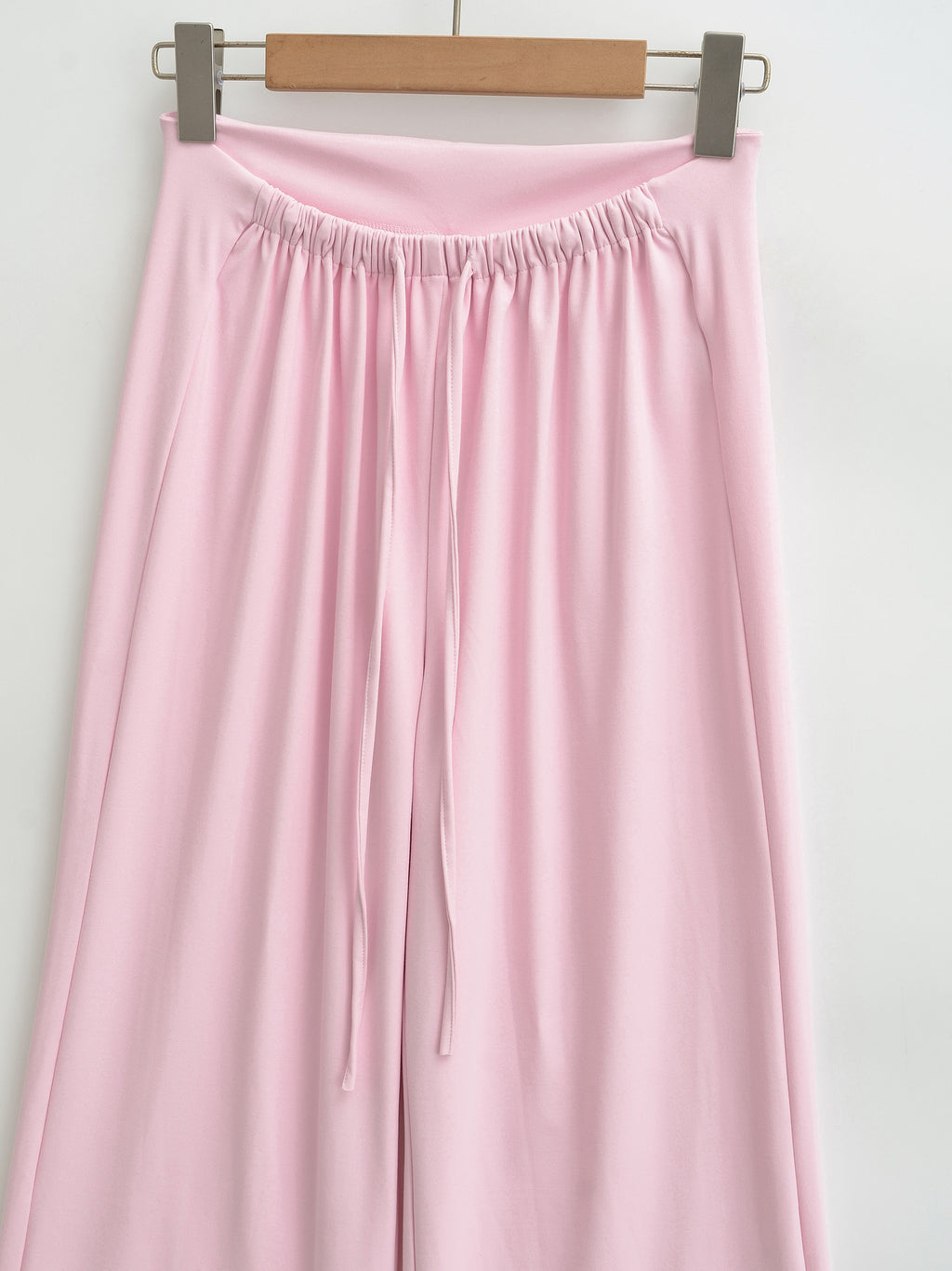 High waisted elastic waisted long pants for women