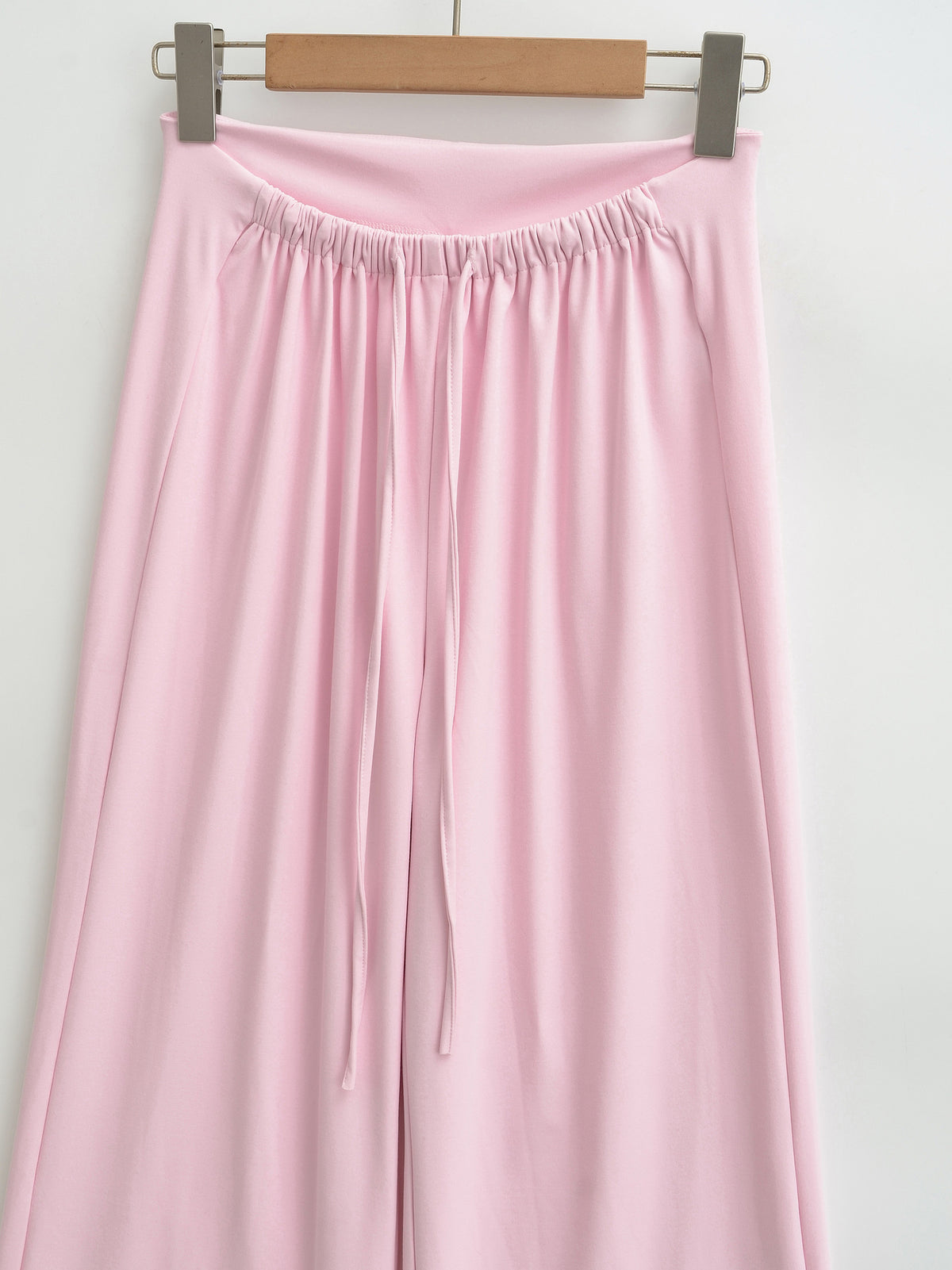 High waisted elastic waisted long pants for women