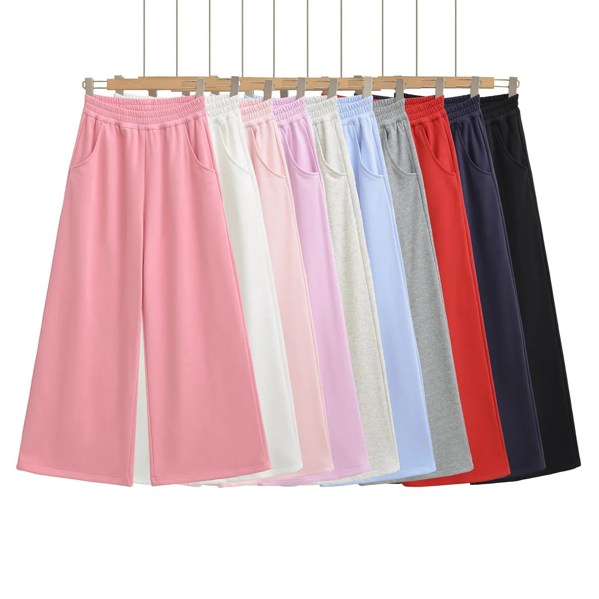Low waist wide leg pants for women