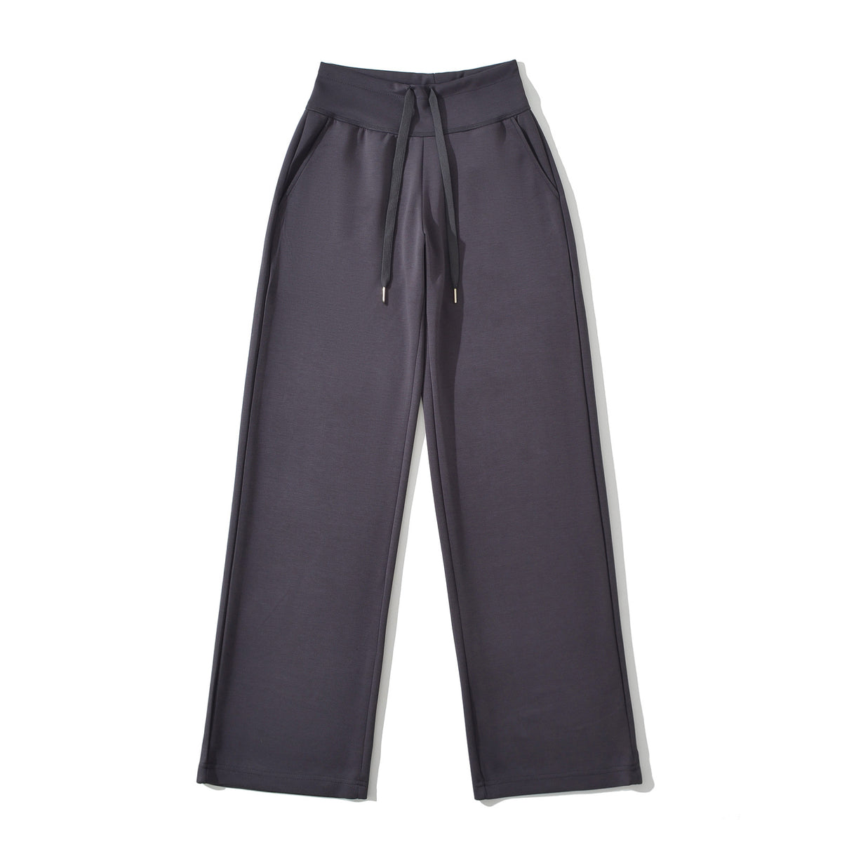High waisted elastic waisted long pants for women