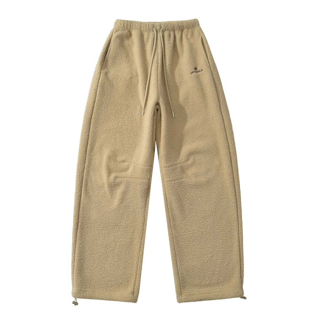 Shake fleece embroidered banana pants for women