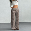 Low waisted loose striped home pants for women