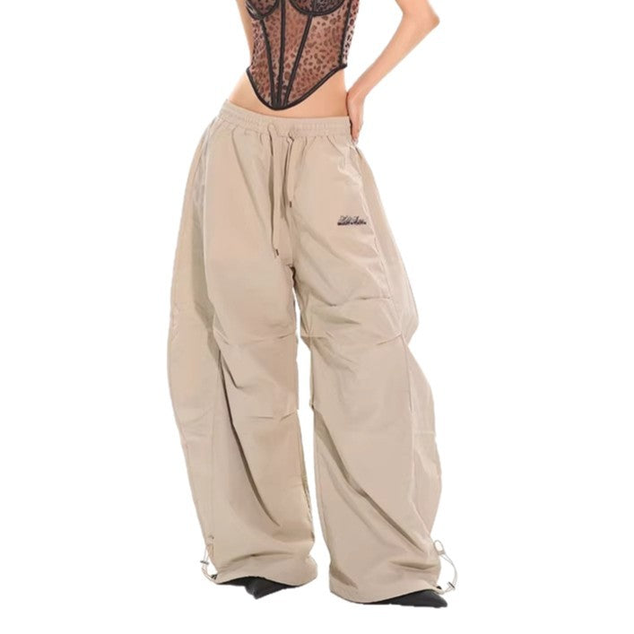 Pants Women Loose Pleated Design Casual Wide Leg Knife Pants