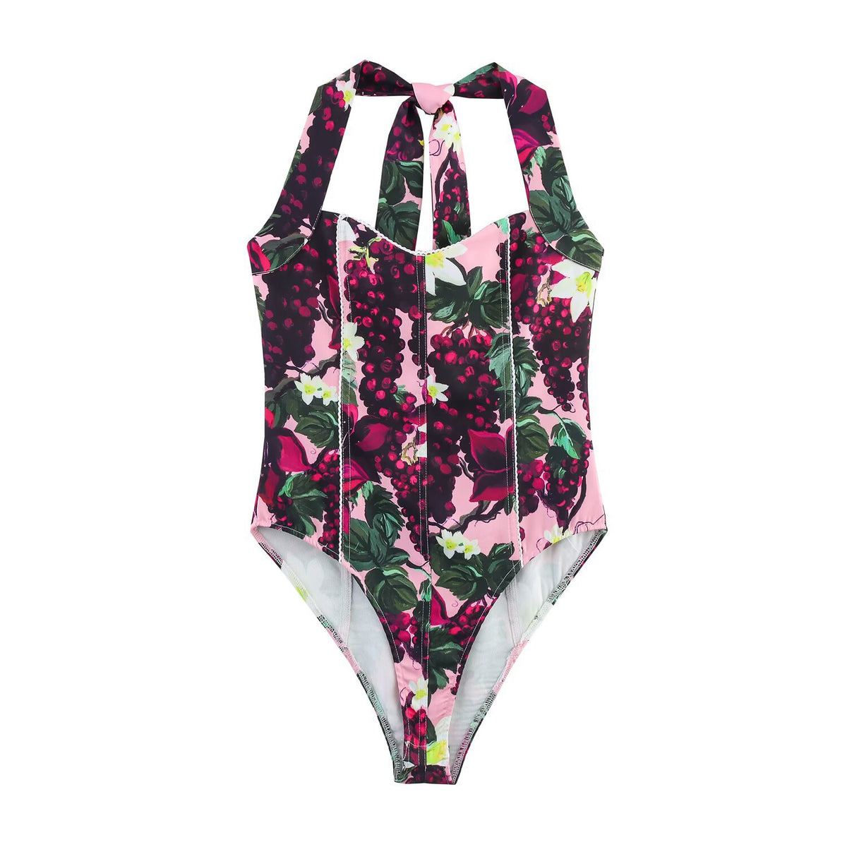 Printed neck tie jumpsuit/pants for women