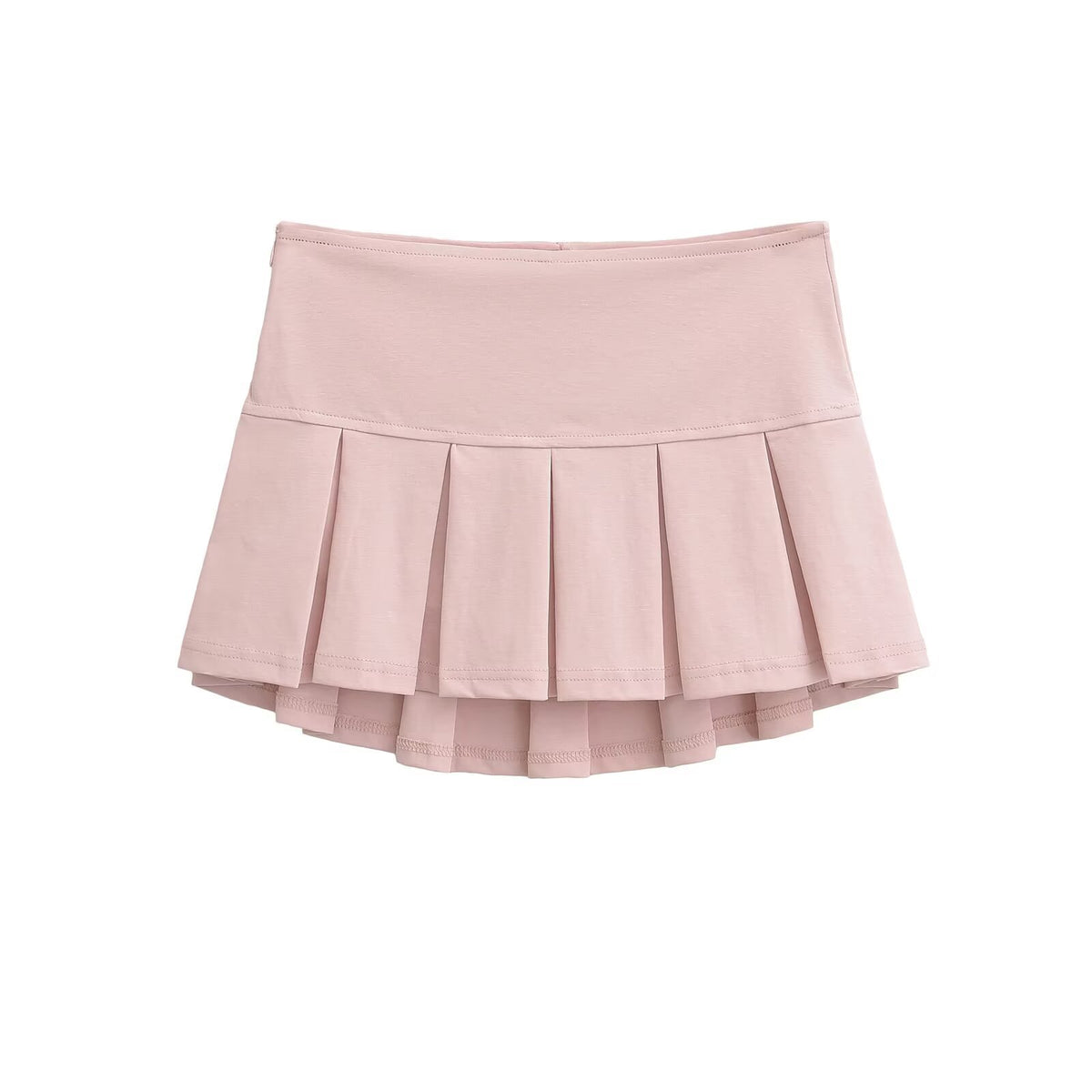 Short skirt with pleated bottom pants