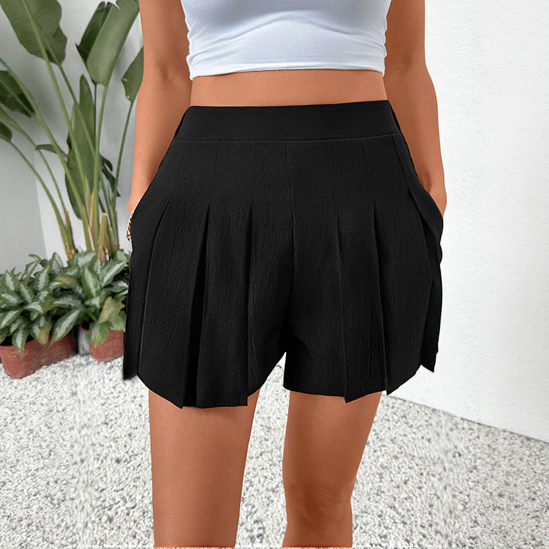 Pleated Short Skirt Pants for Women