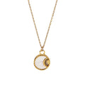 Round shell pendant necklace jewelry for women