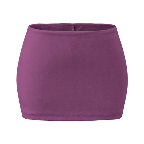 Bottom hugging low waist half skirt