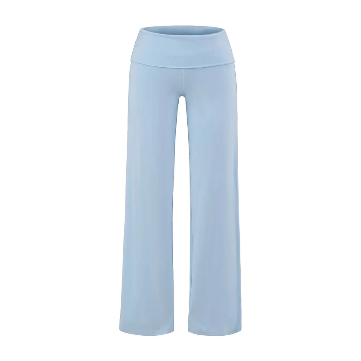 Flanged straight leg pants for women