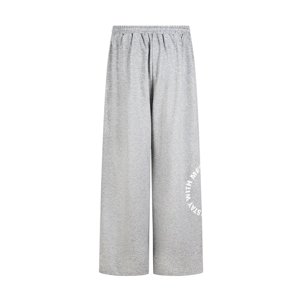 Letter Print Sport Wide-Leg Pants for Women