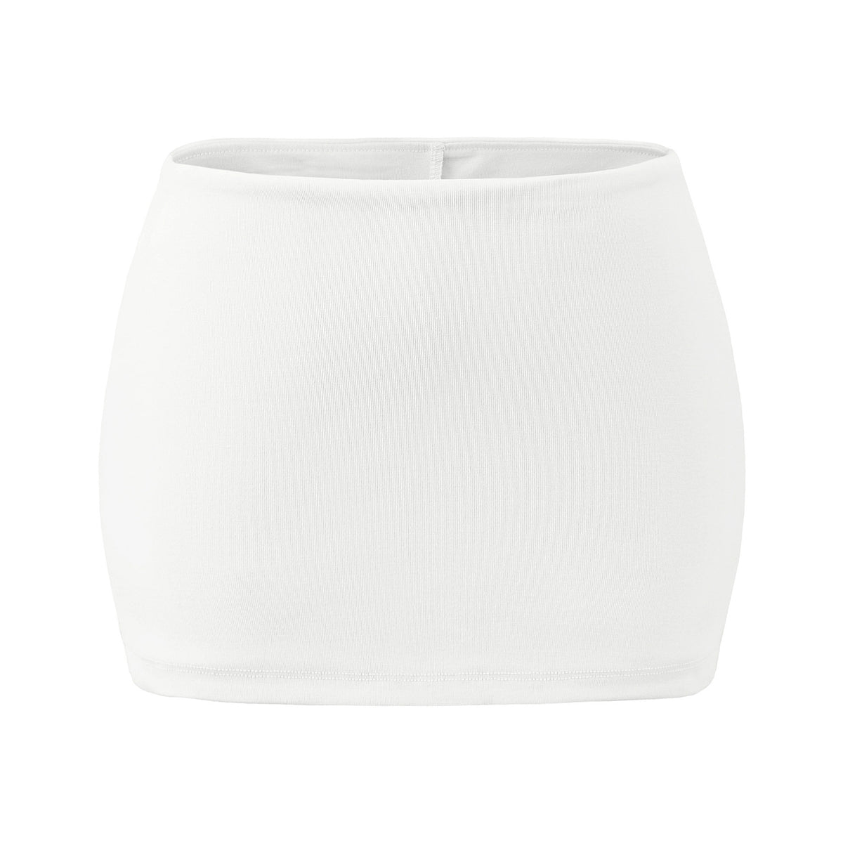 Bottom hugging low waist half skirt