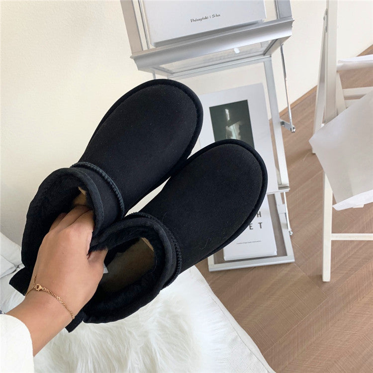 Snow boots warm plush thickened short snow cotton boots winter shoes women