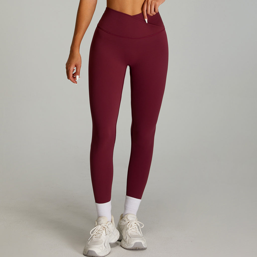 High waisted tight fitting sports pants for women