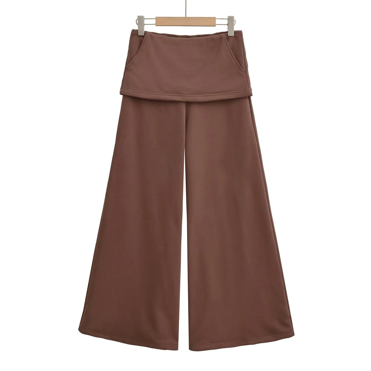 Fake two ankle binding wide leg skirts and pants