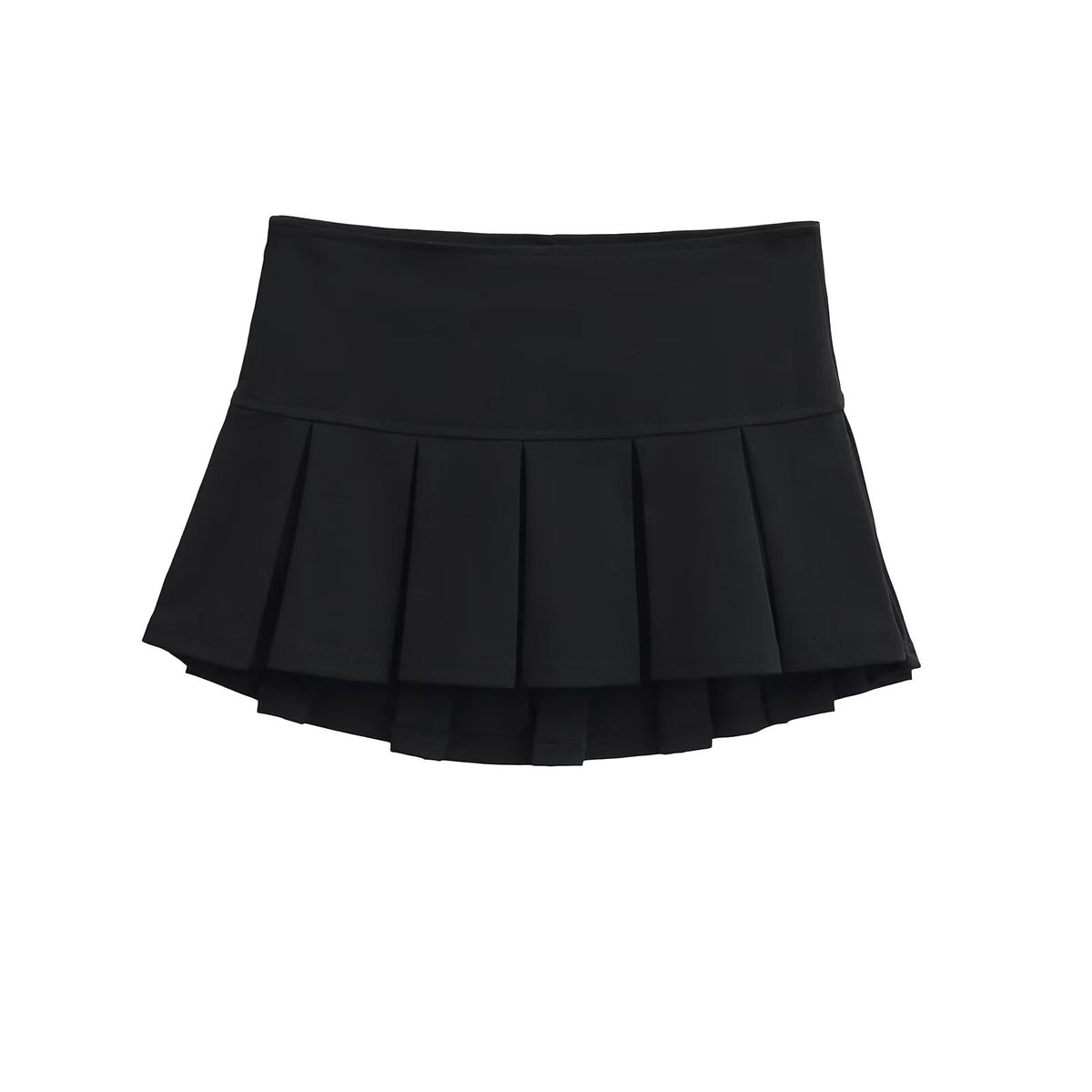 Short skirt with pleated bottom pants
