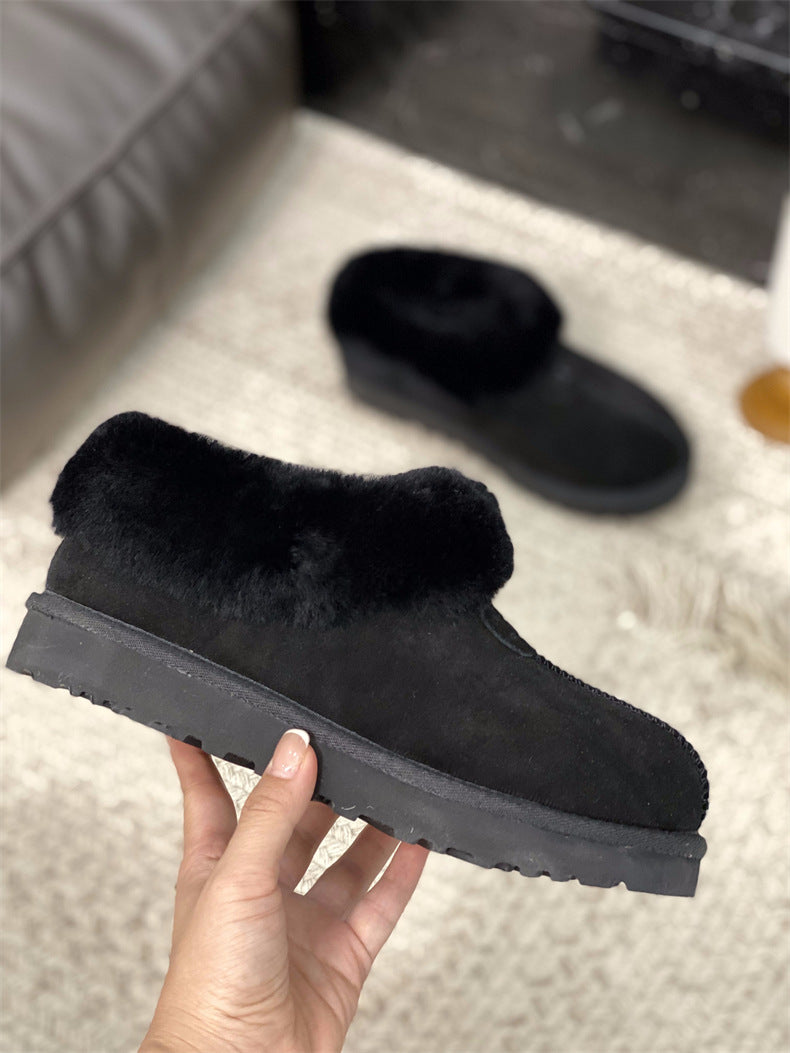Snow boots winter warm short plush thickened snow shoes for women