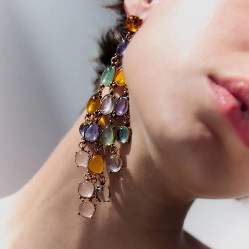 Earring New Resin Tassel Earrings for Women Jewelry