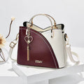 Color-blocked  large-capacity shoulder bag with high-quality crossbody design