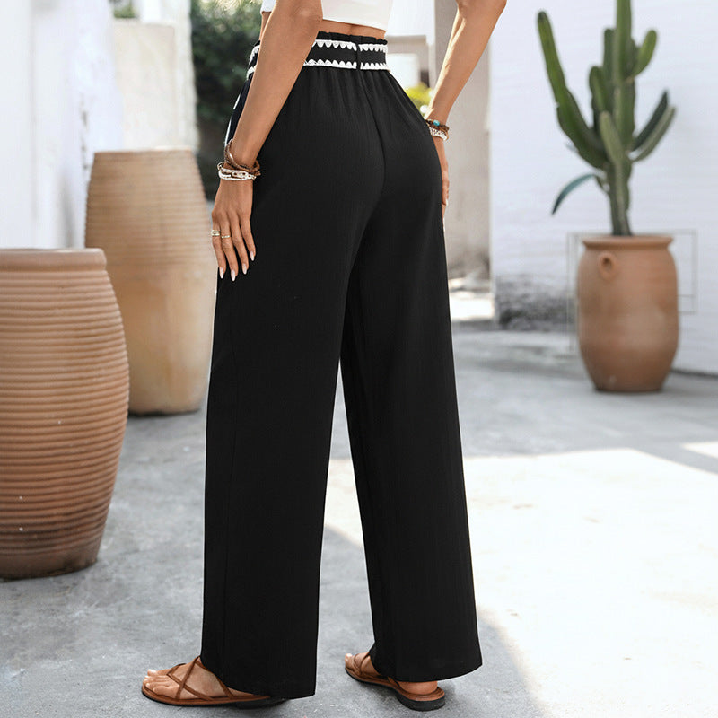 Loose straight leg pants for women